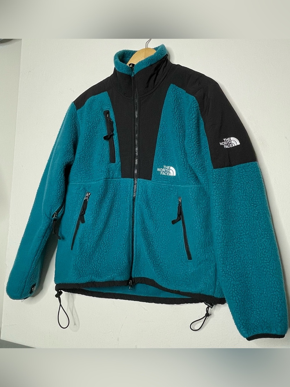 The North Face Retro 94 High Pile Denali Sherpa Fleece Jacket Harbor Blue Teal S